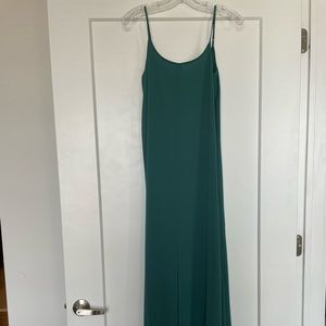 Long green dress